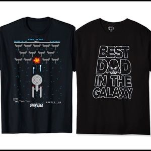 2 New Star Wars & Star Trek Shirts